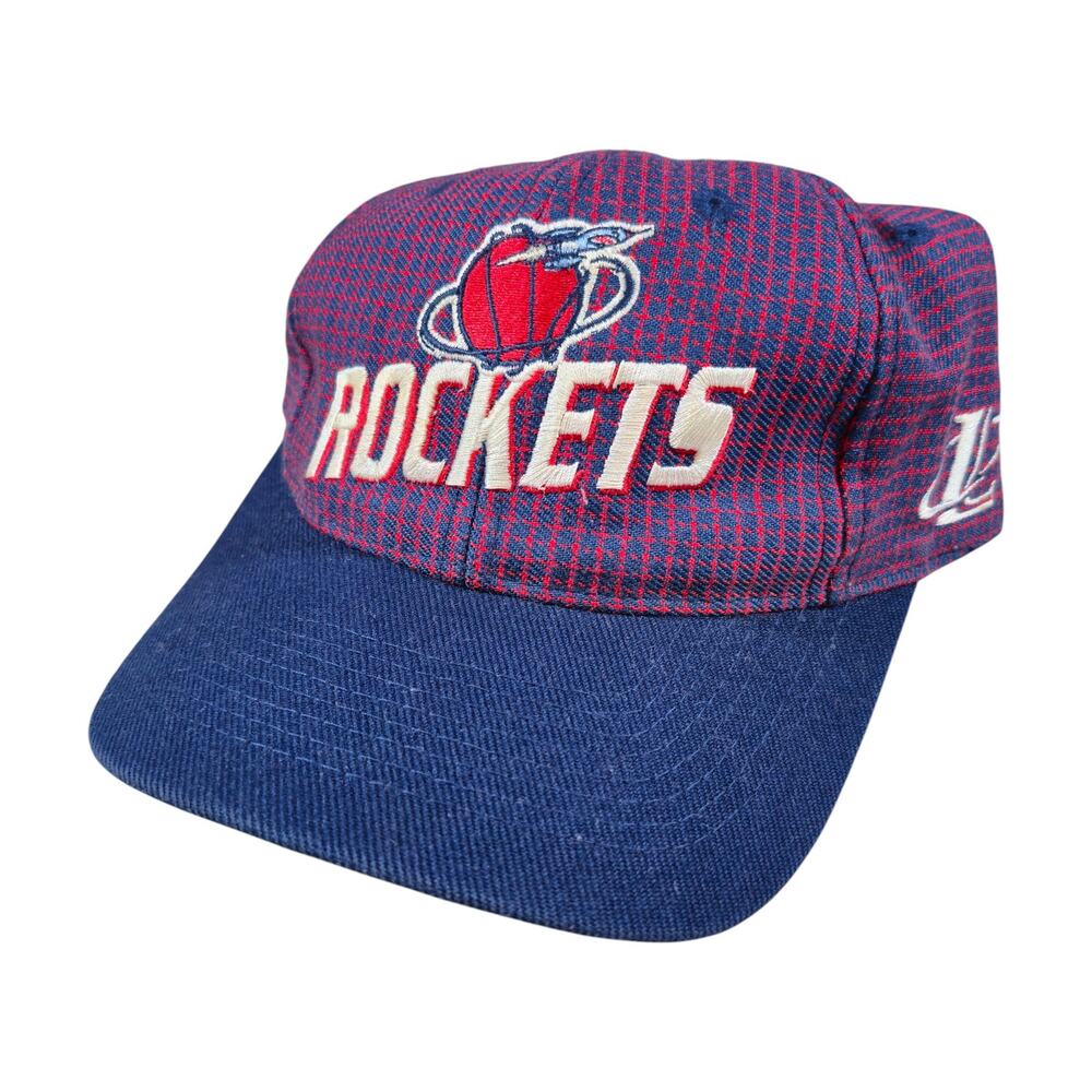 Vintage Houston Rockets Logo Athletic Grid Strapback